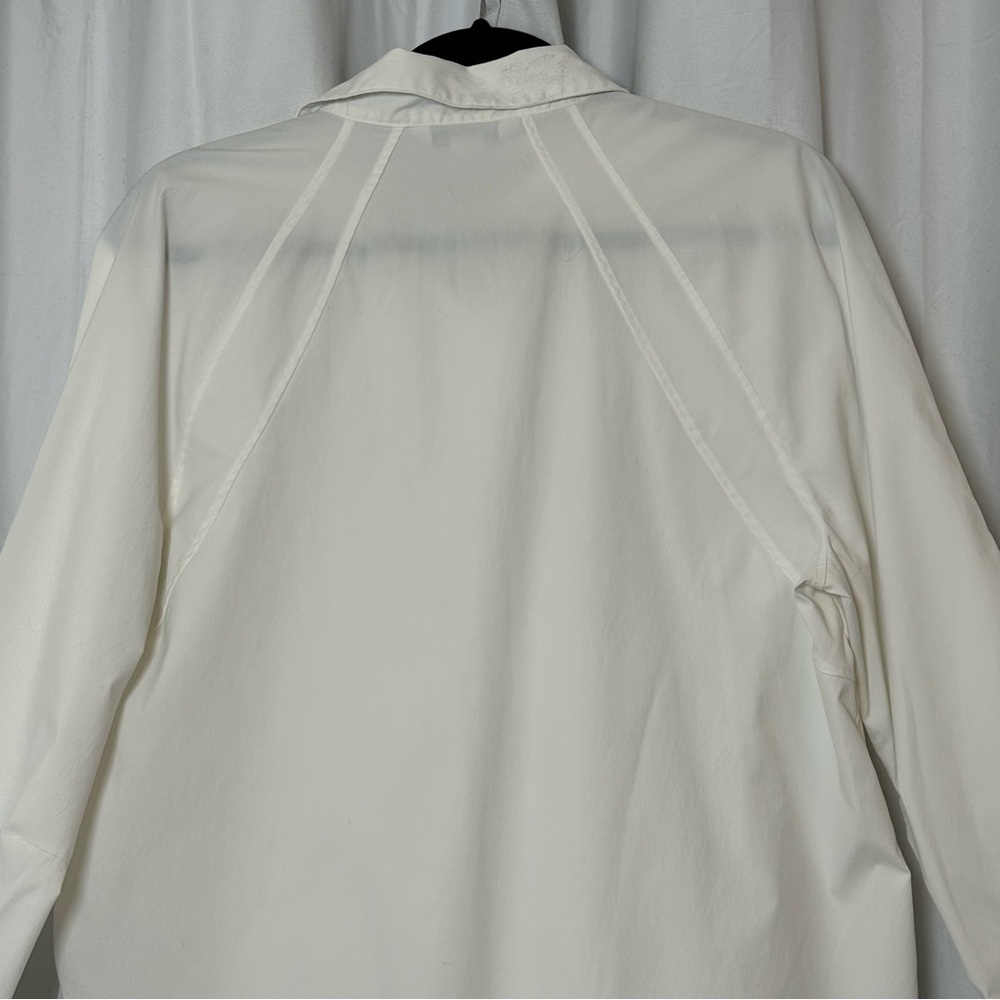 Athleta A-Frame Poplin Button Down UPF Shirt Women’s Large White - Picture 7 of 13